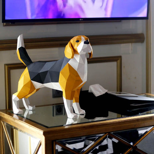 3D Beagle Dog Model - PAPERCRAFT WORLD