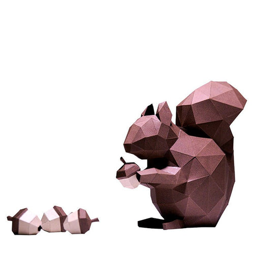 3D Squirrel Model - PAPERCRAFT WORLD