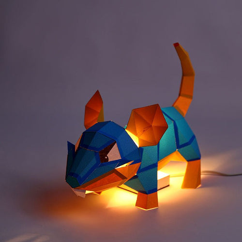Mouse 3D Paper Model, Lamp - PAPERCRAFT WORLD