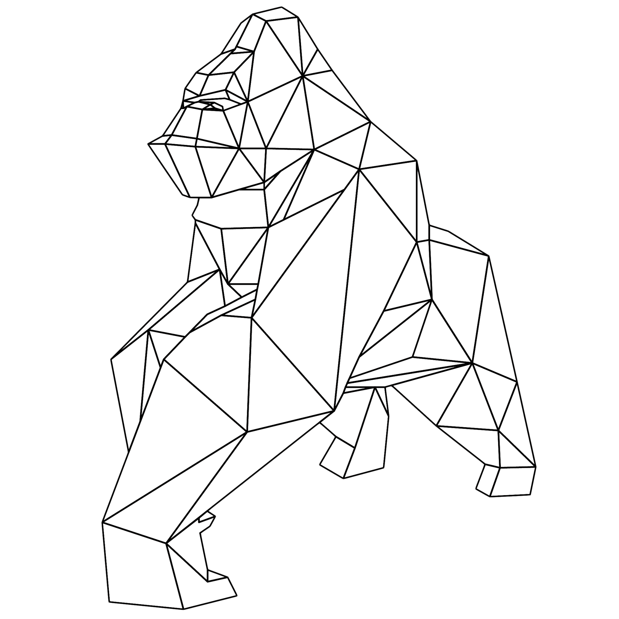 Paper Craft Gorilla Model